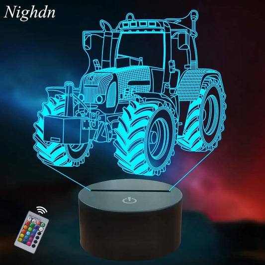 Nighdn – lampka LED traktor z efektem iluzji 3D