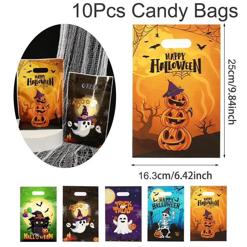 Torebki na słodycze Halloween – pakiet 50 sztuk