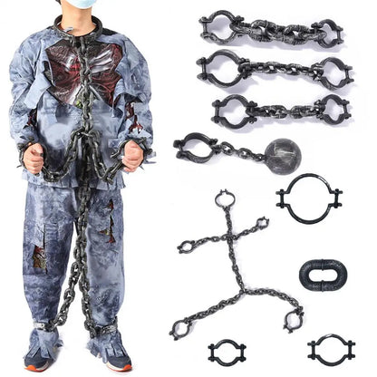 Łańcuch Halloween – Plastikowy Rekwizyt Więźnia na Maskaradę i Dom Strachu