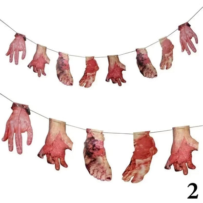 Girland Halloween z Zakrwawionymi Bronią – Dekoracja Domu Strachu, Baru i Imprezy