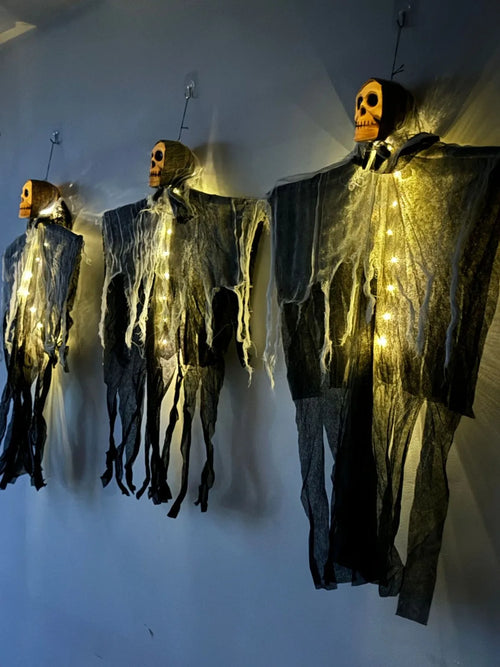 Wiszący Duch Halloween – Czaszka z Gazy, Rekwizyt Na Imprezę i Dom Strachu