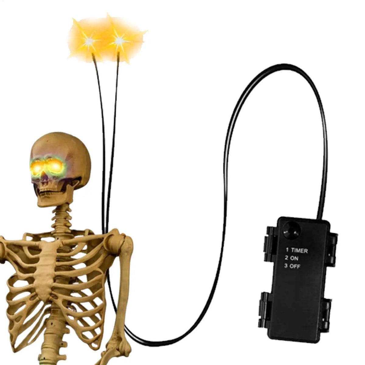 Świecące Oczy Halloween z Timerem LED – Ozdoba do Czaszek, Dyń i Nagrobków