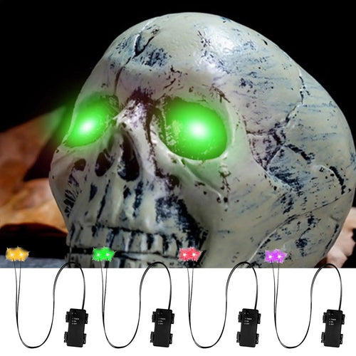 Świecące Oczy Halloween LED z Timerem – Dekoracja do Dyni, Czaszki, Nagrobka